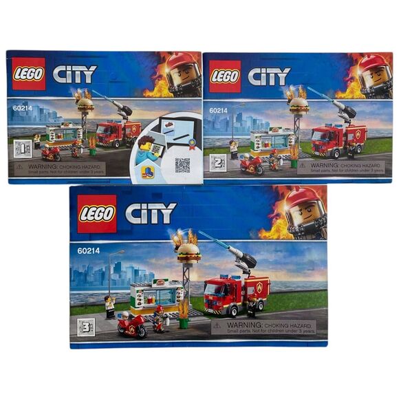 LEGO City 60214 Burger Bar Fire Rescue Complete w Minifigures & Manuals RETIRED - Picture 4 of 4